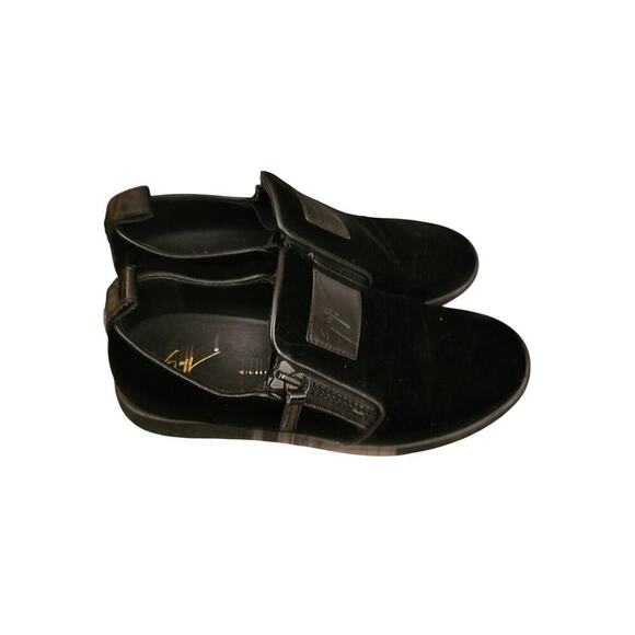 Giuseppe Zanotti sz 40  Conley Zip black velvet loafers mens sz 7